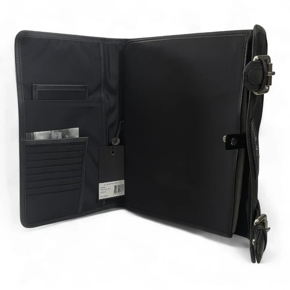 John Varvatos U.S.A. Remy iPad Sleeve M04154B Black Leather Trim Tablet Case